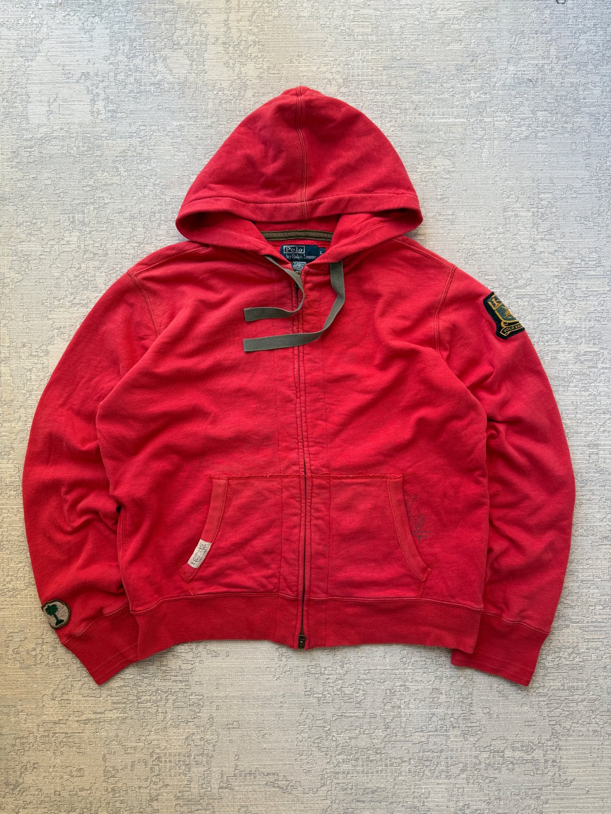 Ralph Lauren Crest Patch Full-Zip Hoodie (L)