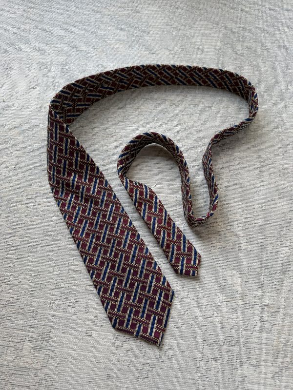 Vintage Givenchy Gentleman Geometric Silk Tie