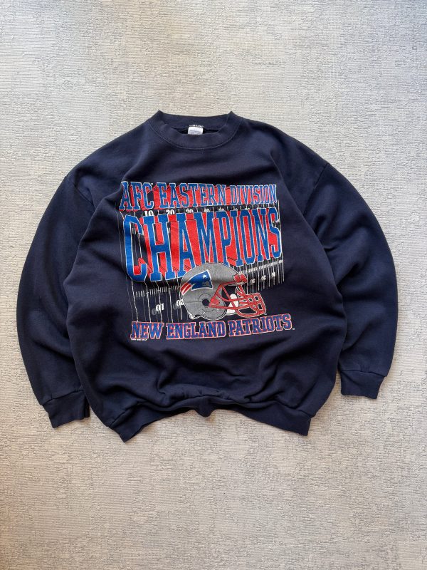 Vintage 1996 New England Patriots AFC Eastern Division Champions Sweatshirt – Made in USA (L)