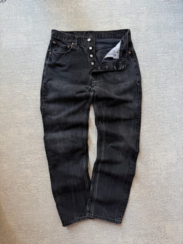 Levi’s 501 Black Fadded Jeans (W33 L32)