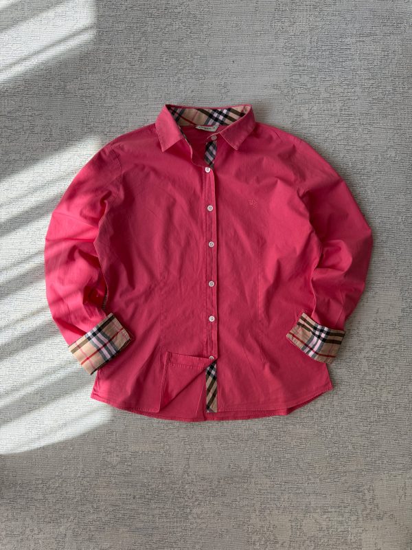 Burberry Brit Check Pink Check Detail Shirt (Women’s S)