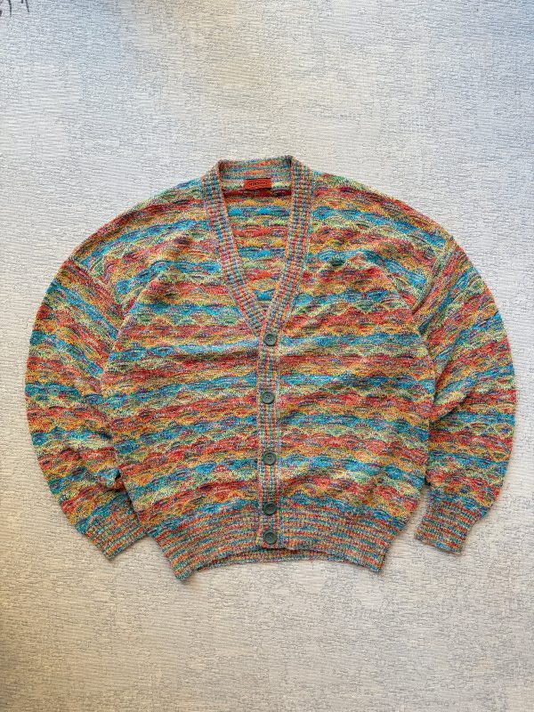 Vintage 1980s Missoni Multicolor Knit Cardigan – Made in Italy (L)