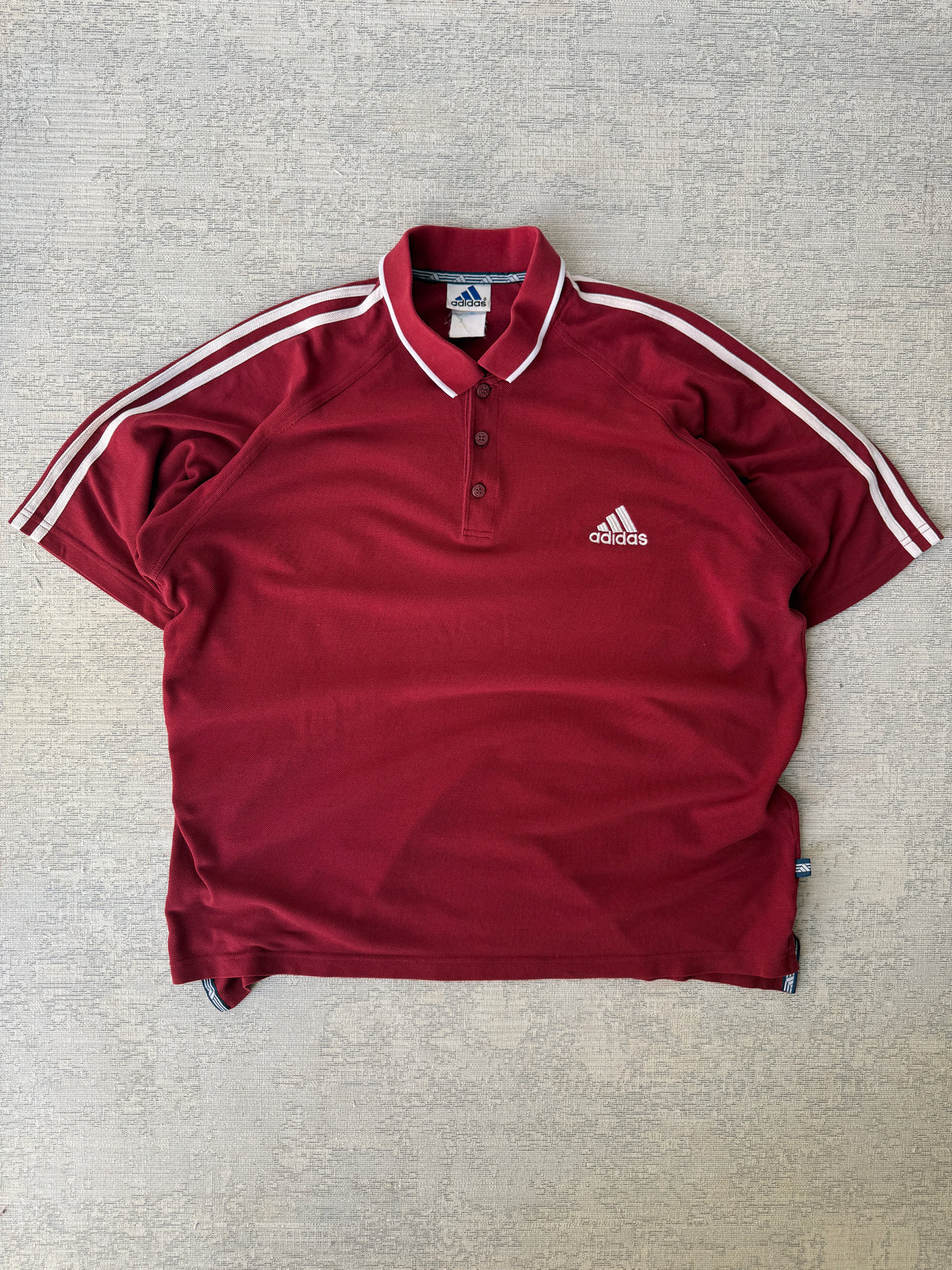 Adidas Vintage Burdungy Polo Tee (L)