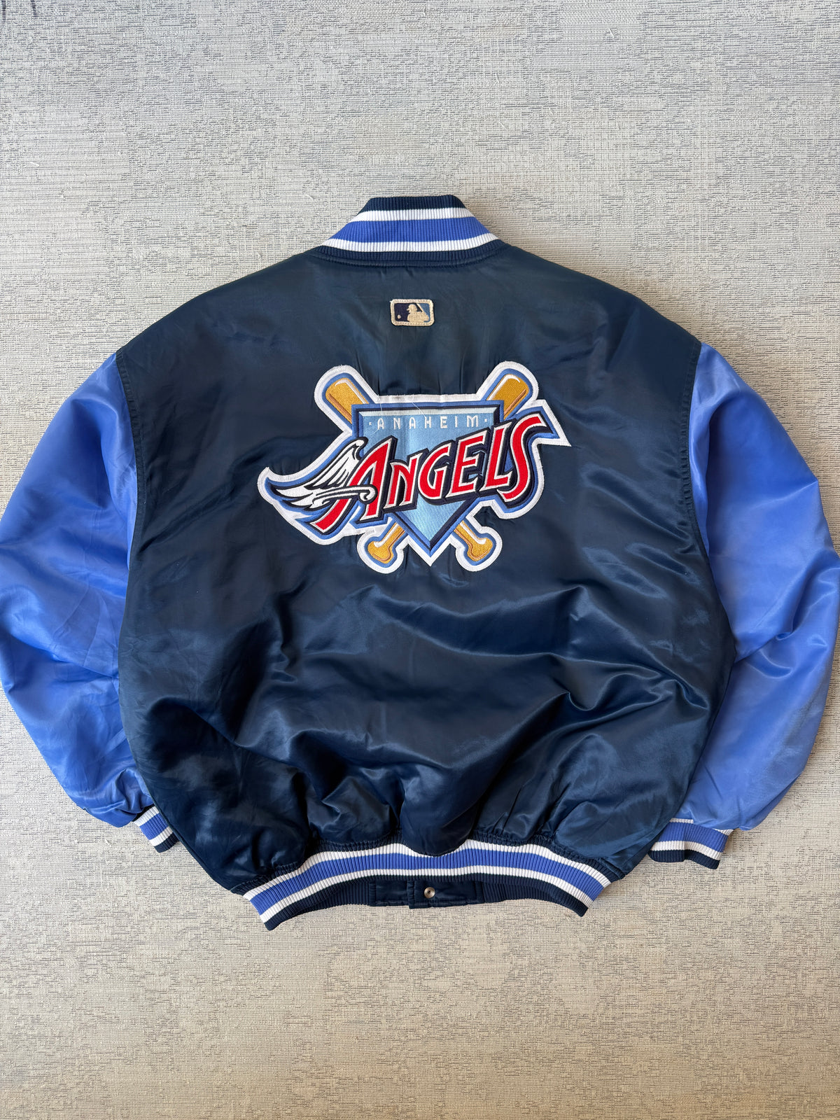 Vintage Anaheim Angels Satin Varsity Jacket – Authentic Diamond Collection (M)