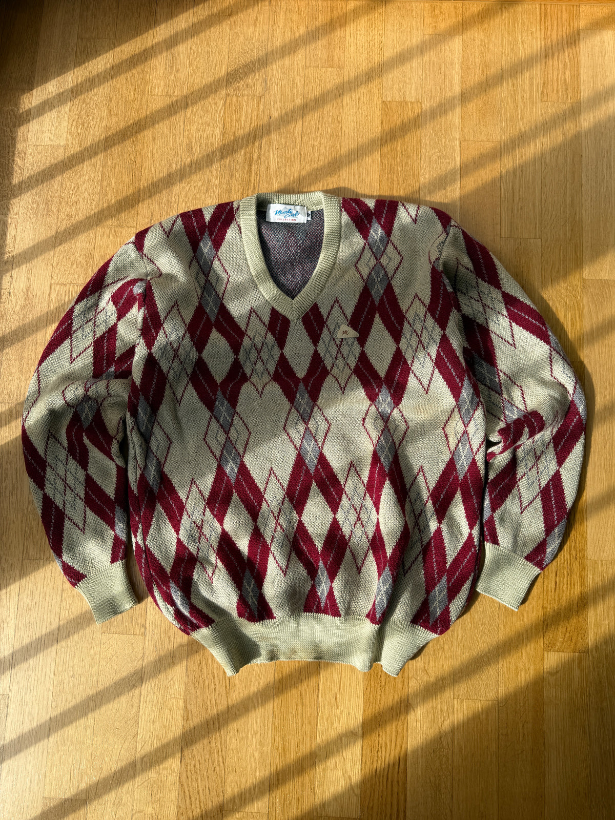 Monte Carlo Vintage V-Neck Sweater (L)