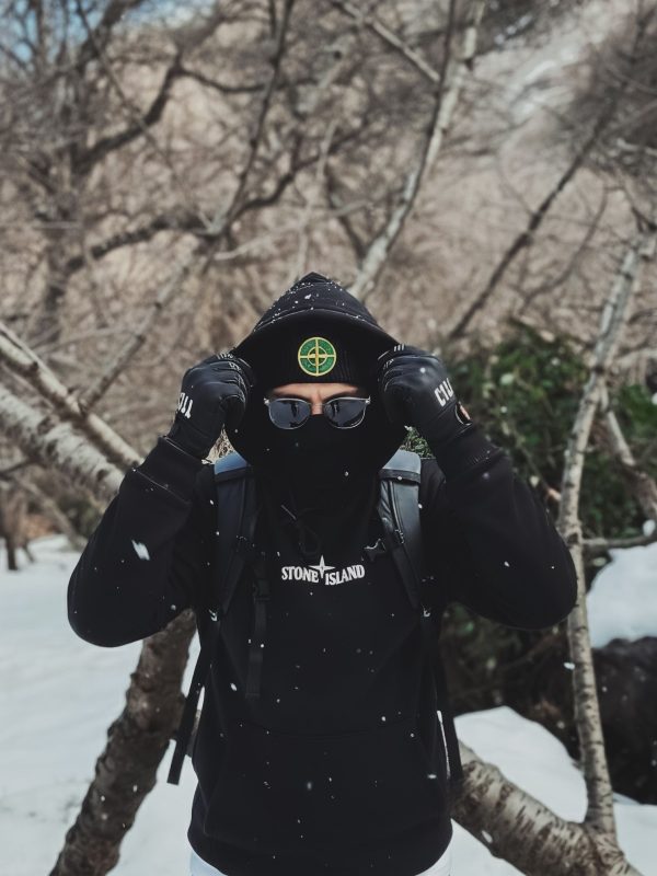 Stone Island Compass Badge Hoodie – Black (L)